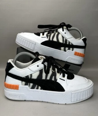 Puma Cali Sport дикие кошки женщин размер 8 белый черный кроссовки обувь 373909 01 - Изображение 1 из 4