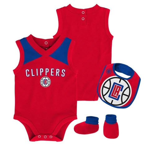 Infant Los Angeles Clippers LA Creeper Set Baby Snapsuit Set Cover