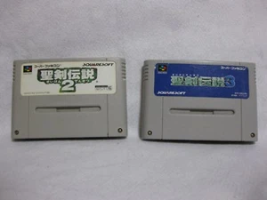 Lot 2 Super famicom SFC Seiken Densetsu Secret of Mana 2 3 Nintendo Japan game - Picture 1 of 1
