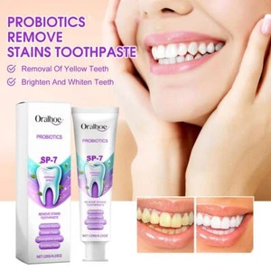 1*120g Probiotic Whitening Toothpaste Removes Bad Breath Dental Plate Stain Sale - Picture 1 of 12