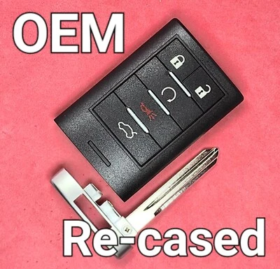 Re-Cased 2008 - 2013 Cadillac CTS STS Smart Key Prox 5B Trunk / RS - M3N5WY7777A - Image 1 of 3