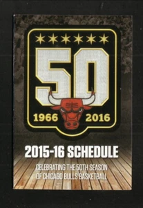 Chicago Bulls--2015-16 Pocket Spielplan--Bud Light - Bild 1 von 2