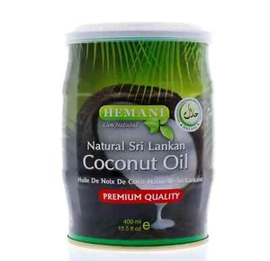 1X Hemani Coconut Oil 100% Sri Lankan  (400ml) For Hair Care زيت جوز الهند - Picture 1 of 1