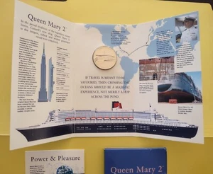 Queen Mary 2 Official Commemorative Medal Cunard 2004 Stempelglanz NEU - Bild 1 von 8