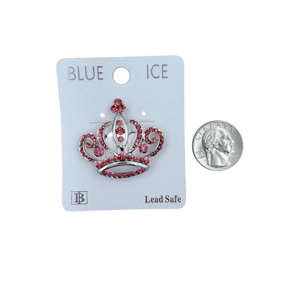 Broche broche corona diamantes de imitación simple - 12 colores (06621)(1,5 x 1,5 pulgadas) Foto 1 de 1