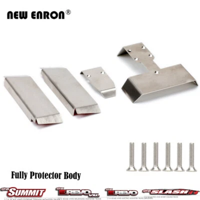Stainless Steel Skid Plate Protector Body For RC 1/16 Traxxas ERevo Summit Slash - Image 1 of 4
