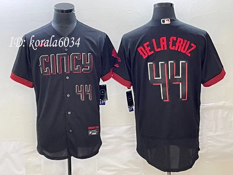 NEW - Elly De La Cruzz Cincinnati Reds 2023 City Connect Baseball Stitched Shirt Cover