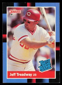 1988 Donruss Jeff Treadway #29  Baseball Rookie Cincinnati Reds  RR, RC