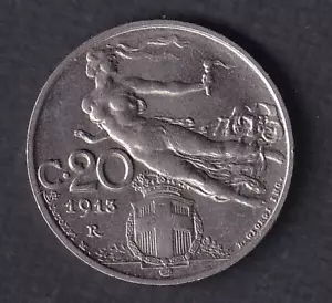 ZZ206-VITT.EM.II°-20 CENT 1913 Q.FDC - Foto 1 di 2