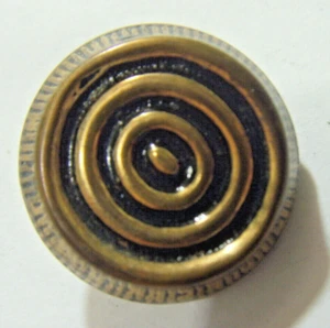 Vintage 23mm Tono Dorado Metal Hipnótico Toro Ojos Botón 51274 - Imagen 1 de 3