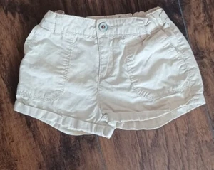ZARA GIRLS 5 POCKET  SHORTS W/AJUSTABLE ELASTIC WAIST- SIZE 4 - Picture 1 of 3