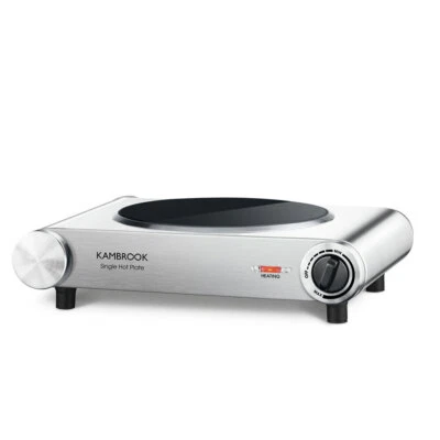 Kambrook 18cm 1200W Electric Single Ceramic Glass Hotplate Portable Cooktop - image 1 of 2