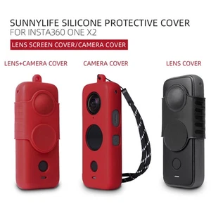 Fashion Silicone Lens Screen Protective Cover Body Shell For Insta360 ONE X2 - Picture 1 of 10