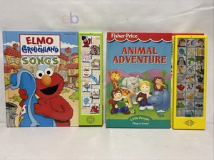 2 Vintage Elmo In Grouchland & Animal Adventure Play A Song & Sound Book 1999 - Bild 1 von 22