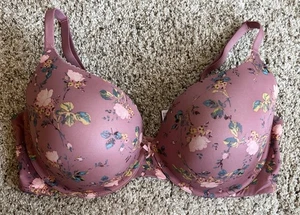 Reggiseno Victoria's Secret 38DD Body di Victoria forma perfetta floreale malva - Foto 1 di 10
