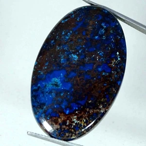 61.40Cts 100% Natural Blue Azurite Gemstone Oval Cabochon 24X38X5MM - Picture 1 of 4