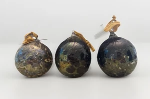 Vintage MCM Handblown Glass Christmas Ornaments Set Of 3 - Picture 1 of 7