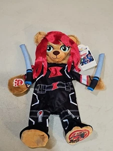 Build A Bear Marvel Comics Black Widow Bear Nuevo con Etiquetas Vengadores RARO SIN RELLENO NUEVO 16"  - Imagen 1 de 5
