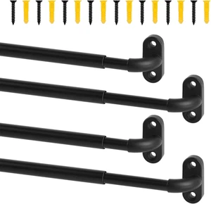 TYRON 4 Pack Screwed Sash Curtain Rod Adjustable 8-12 Inch, 3/8 In. Diameter, Mi - Picture 1 of 12
