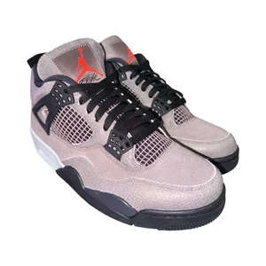 Nike Air Jordan 4 Retro Taupe Haze Black GS 2021 DJ6249-200 Youth Size 7Y New - Picture 1 of 6