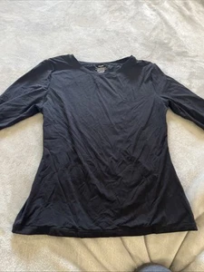 Suuksess Damen Schwarz Langarm Top Gr. S Stretch Tailliert Rundhals Basic - Bild 1 von 8