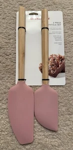 New KitchenAid 2-Piece Bamboo Spatula Set - HDRA Dried Rose - Picture 1 of 1
