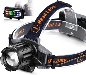 Torcia Frontale, Lampada Frontale Led Ricaricabile 100000 Lumen Super Luminosa I - Foto 1 di 12