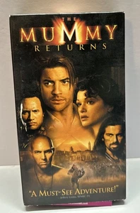 THE MUMMY RETURNS VHS 2001 BRENDAN FRASER UNIVERSAL  ADVENTURE HORROR MOVIE RARE - Picture 1 of 3