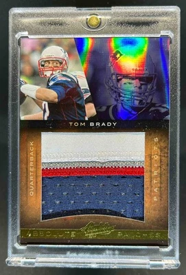 2010 Absolute Memorabilia Tom Brady Patches Spectrum Prime #15/25 Patriots - Image 1 of 2