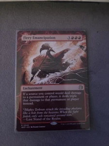 Mtg Fiery Emancipation - Wilds of Eldraine: Enchanting Tales + Bonus Foils - Picture 1 of 5