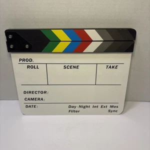 Colorful Director's Movie Film TV Clapperboard Slate Action Scene Cut Z2C4 - Picture 1 of 1