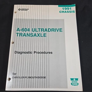 1991 Chrysler A-604 Ultradrive Transaxle Diagnostic Manual OEM Dodge Plymouth - Picture 1 of 8
