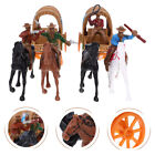 Ensemble de 2 pièces jouets cow-boy et cheval à cordes - décoration occidentale miniature et cadeau éducatif