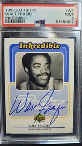 1999 Upper Deck Retro Inkredible Auto Walt Frazier HOF New York Knicks PSA 9 - Picture 1 of 3