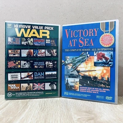 10 Movie Value Pack WAR + Victory At Sea (DVD) Box Sets - Humphrey Bogart - Image 1 of 4