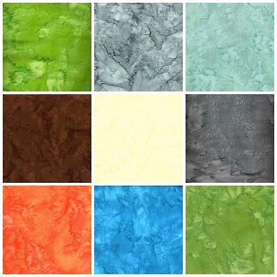 Hoffman BALI BATIK Acuarelas Teñidas a Mano Tela Batiks 100 Algodón Acolchado  Foto 1 de 2