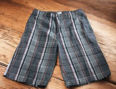 Men's Alpine Design Plaid Shorts Sz 34 Gray Cotton 12" Inseam Golf Casual - Image 1 of 4