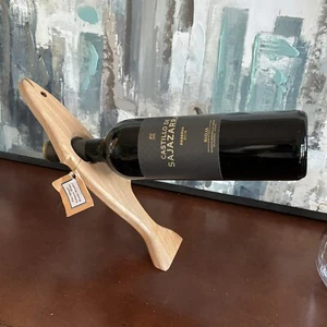 Jorgensen Woodworking Magic Salmon Floating Wine Bottle Holder Vintage Novelty - Picture 1 of 10
