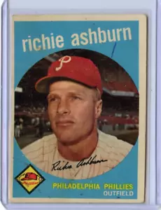 1959 Topps Richie Ashburn Philadelphia Phillies #300 ⭐️💥🎯 Original - Picture 1 of 2