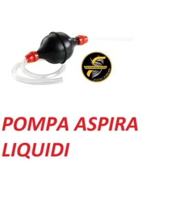 Pompa aspira liquidi benzina a sifone travaso tubo gomma gasolio diesel olio - Foto 1 di 1