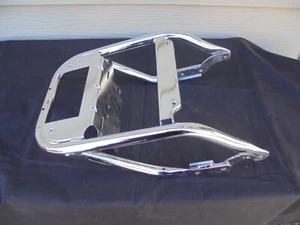 MOTORCYCLE CHROME REAR LUGGAGE RACK NEW OLD STOCK - Bild 1 von 8