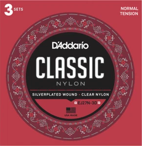 D'Addario EJ27N Student Nylon Classical Guitar Strings, Normal Tension, 3 Sets - Picture 1 of 1