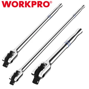WORKPRO 1/4"/3/8"/1/2" Dual Drive Breaker Bar Heavy Duty Breaker Bars 8"/16"/24" - Picture 1 of 15