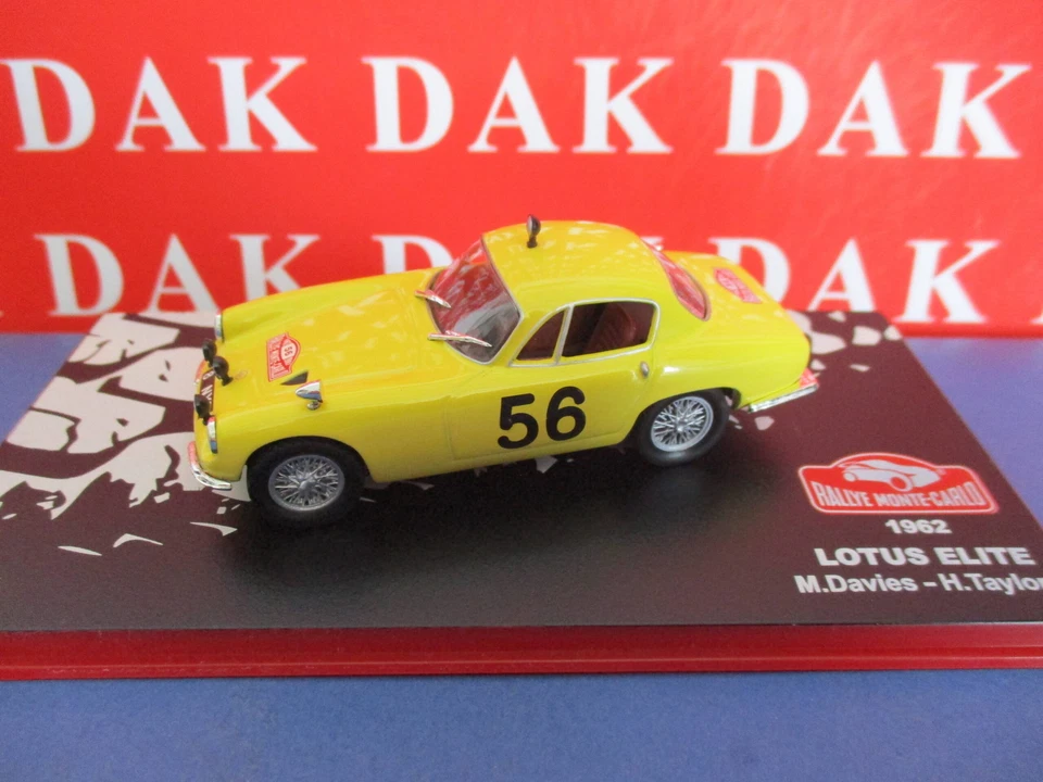 Die cast 1/43 Modellino Auto Lotus Elite Rally Monte Carlo 1962 M. Davies - Immagine 1 di 4