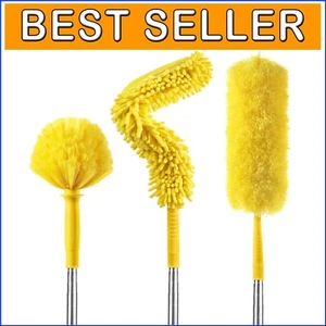 17FT High Reach Duster Kit - 3-in-1 Extendable Microfiber & Chenille Cleaners - Picture 1 of 9