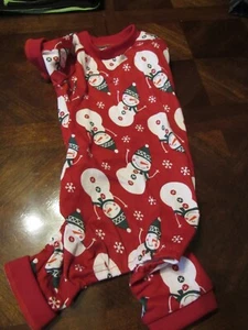 cute snowman pet pajamas, size medium - Picture 1 of 1