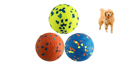 Pelotas indestructibles para perros (paquete de 3) resistente juguete para buscar tenis masticar flotador para L y Med  Foto 1 de 4
