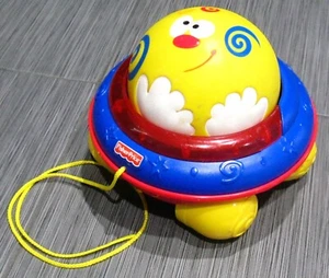 FISHER-PRICE Pull & Roll Pal Music Lights Sounds Happy Ball - Picture 1 of 4