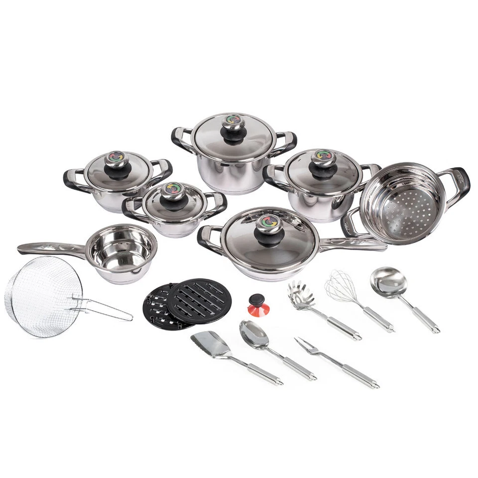 Batteria di pentole 23 pezzi A.M.C acciaio ino/10 gas e induzione