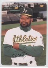 1990 Mother's Cookies Oakland Athletics Stadium Giveaway Dave Henderson #18